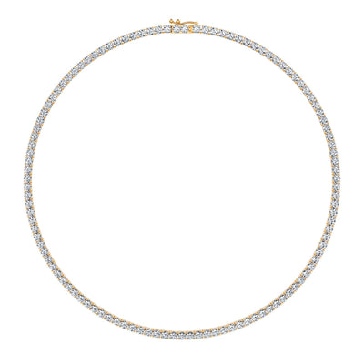 18 Carat Round Lab Grown Diamond Tennis Necklace