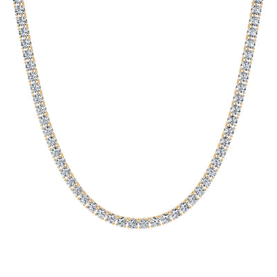 20 Carat Round Lab Grown Diamond Tennis Necklace