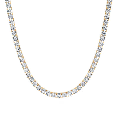 27 Carat Round Lab Grown Diamond Tennis Necklace