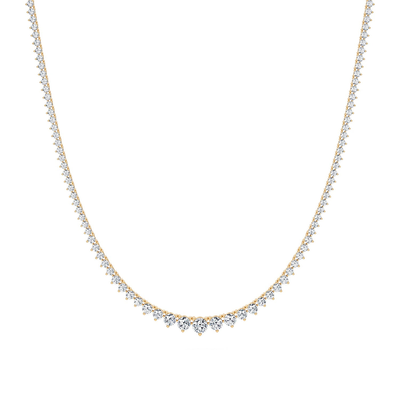 5 Carat Lab Grown Diamond Graduated Tennis Necklace