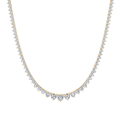 13 Carat Lab Grown Diamond Graduated Tennis Necklace