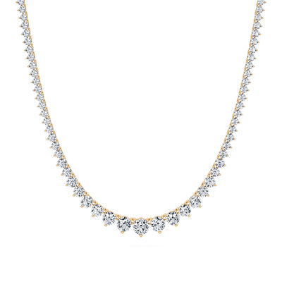 15 Carat Lab Grown Diamond Graduated Tennis Necklace