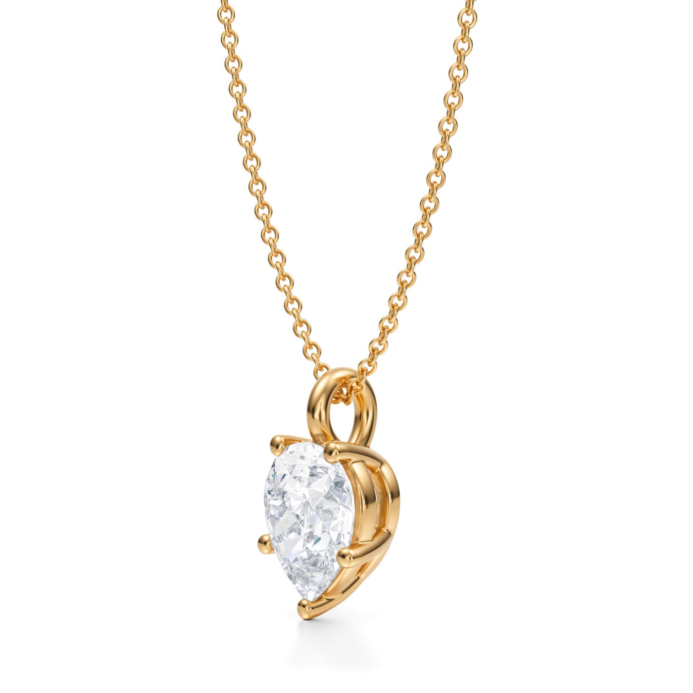 2 Carat Pear Lab Grown Diamond Solitaire Pendant