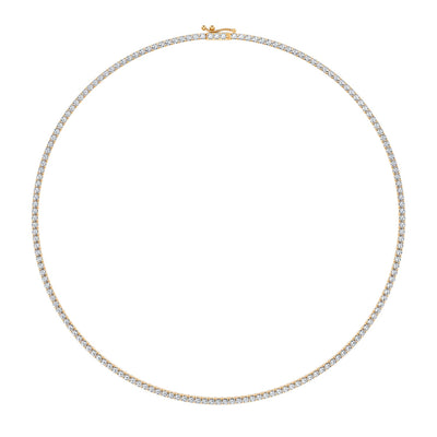 7 Carat Round Lab Grown Diamond Tennis Necklace