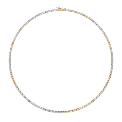 9 Carat Round Lab Grown Diamond Tennis Necklace