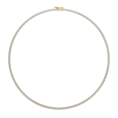 13 Carat Round Lab Grown Diamond Tennis Necklace