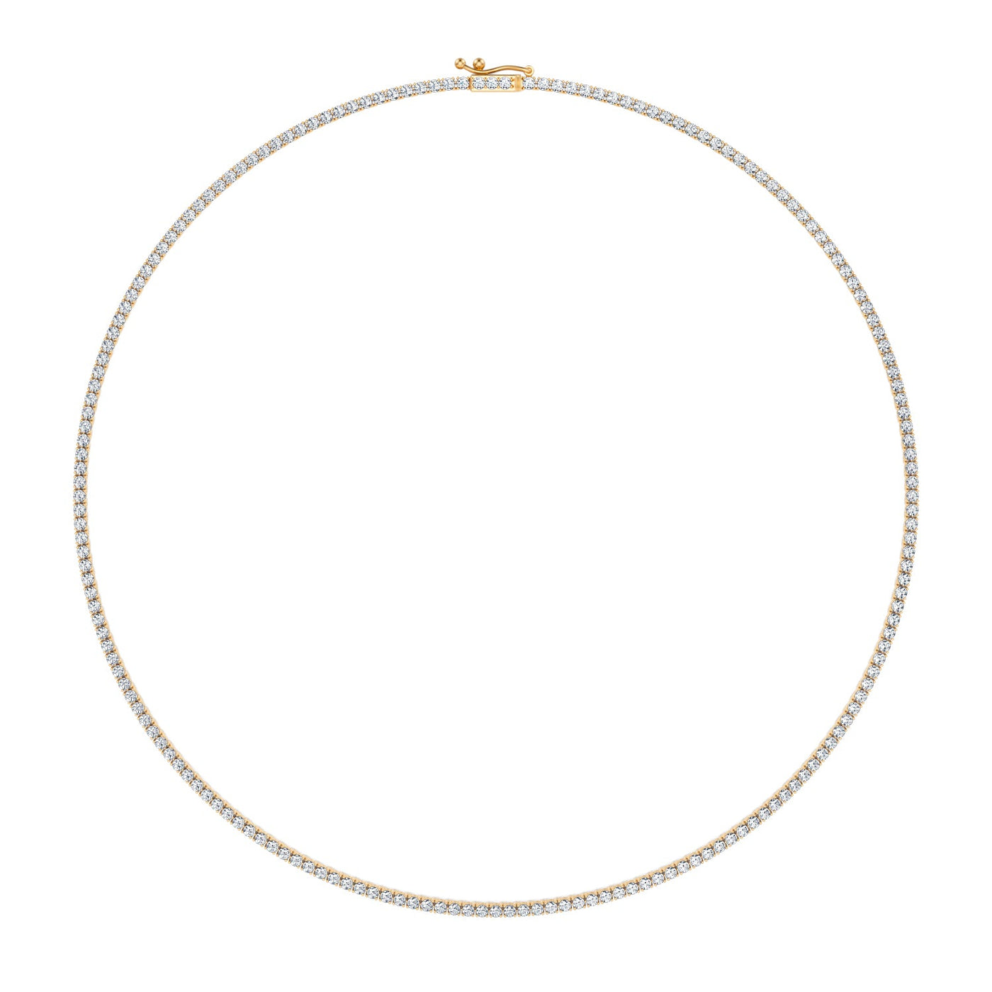 5 Carat Round Lab Grown Diamond Tennis Necklace