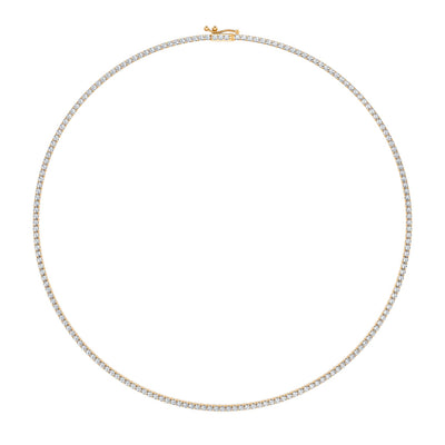 5 Carat Round Lab Grown Diamond Tennis Necklace