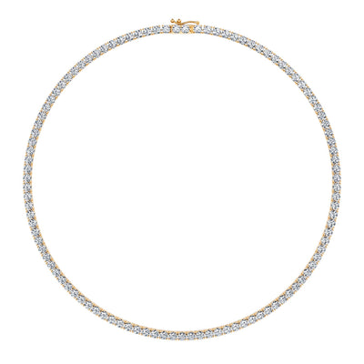 20 Carat Round Lab Grown Diamond Tennis Necklace