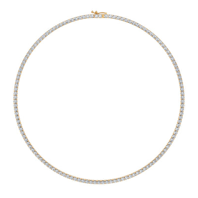 15 Carat Round Lab Grown Diamond Tennis Necklace