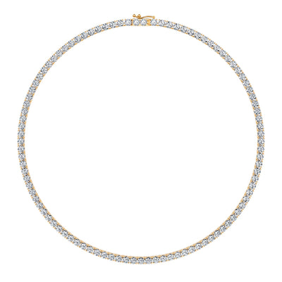 25 Carat Round Lab Grown Diamond Tennis Necklace