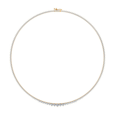 7 1/2 Carat Lab Grown Diamond Graduated Tennis Necklace