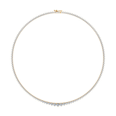 10 Carat Lab Grown Diamond Graduated Tennis Necklace