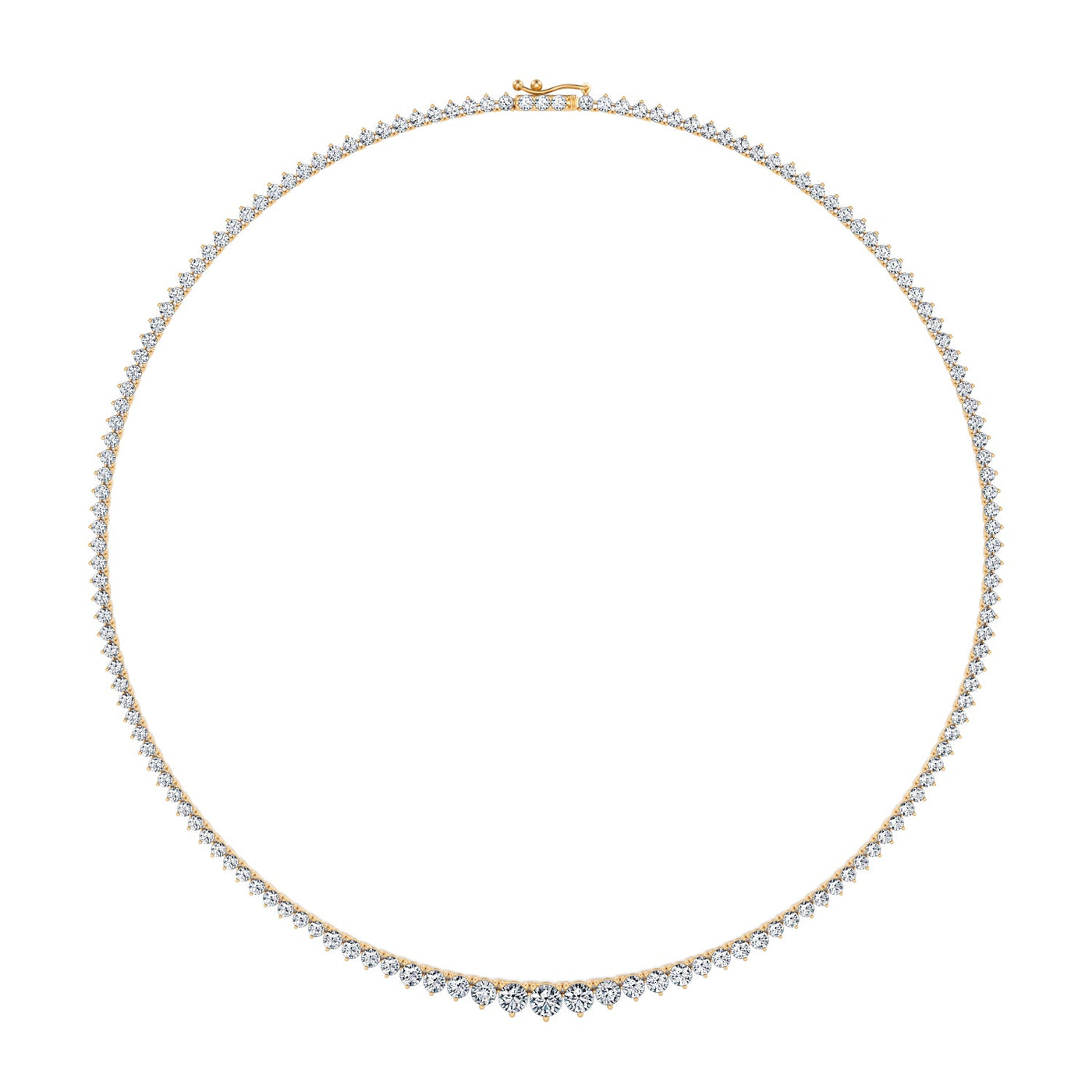 13 Carat Lab Grown Diamond Graduated Tennis Necklace