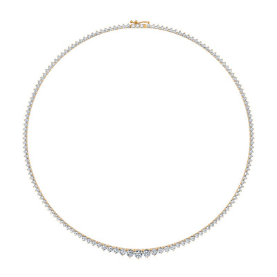 13 Carat Lab Grown Diamond Graduated Tennis Necklace