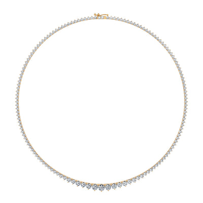 15 Carat Lab Grown Diamond Graduated Tennis Necklace