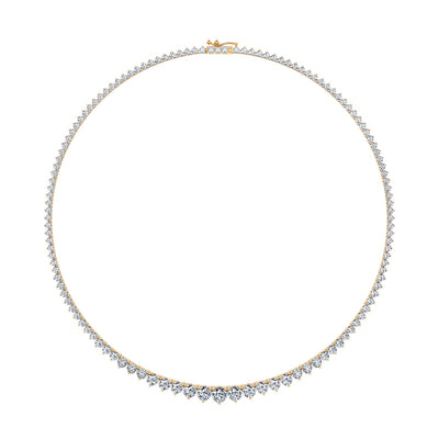 18 Carat Lab Grown Diamond Graduated Tennis Necklace