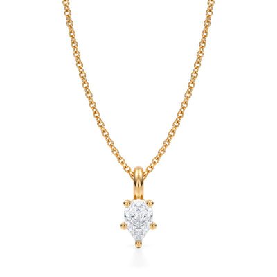 1/2 Carat Pear Lab Grown Diamond Solitaire Pendant