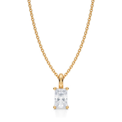 1/2 Carat Radiant Lab Grown Diamond Solitaire Pendant