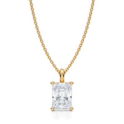 2 Carat Radiant Lab Grown Diamond Solitaire Pendant