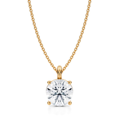 2.5 Carat Round Lab Grown Diamond Solitaire Pendant