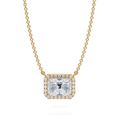 1.5 Carat Radiant Classic Halo Pendant