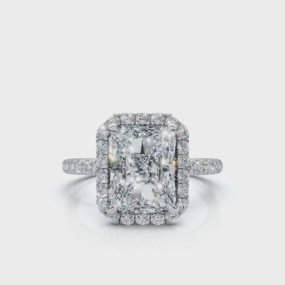 Radiant Halo Pave Ring