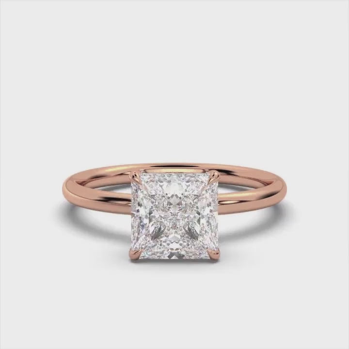 Classic Princess Solitaire Ring