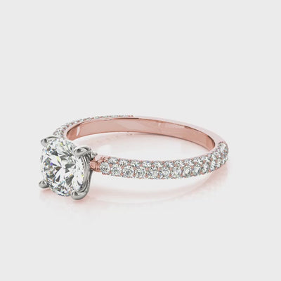 Round Multi Row Solitaire Ring