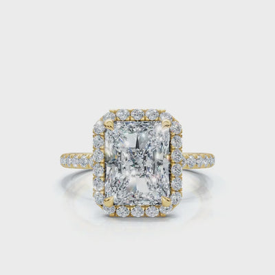 Radiant Halo Pave Ring