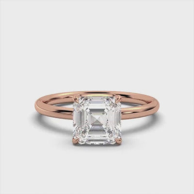 Classic Asscher Cut Solitaire Ring