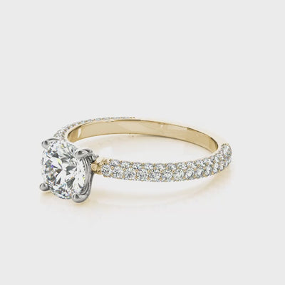 Round Multi Row Solitaire Ring