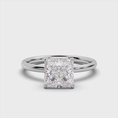 Classic Princess Solitaire Ring