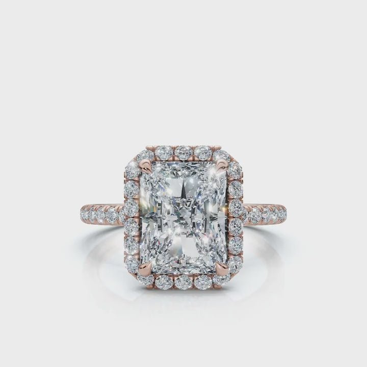 Radiant Halo Pave Ring