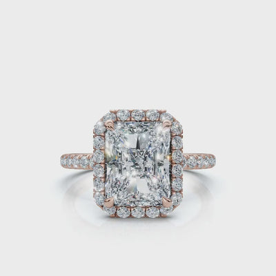 Radiant Halo Pave Ring