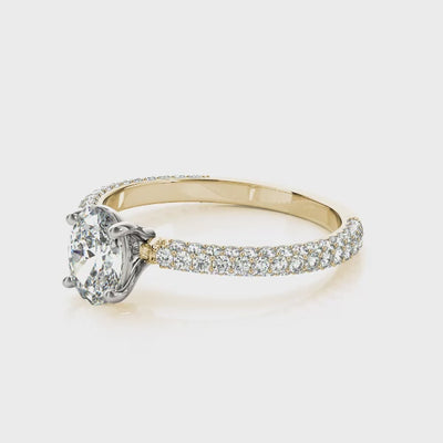 Oval Multi Row Solitaire Ring