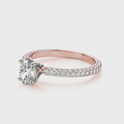 Oval Multi Row Solitaire Ring